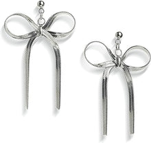 Load image into Gallery viewer, Bow Ribbon Trendy Waterfall Earrings-Plus Size Dream Girl
