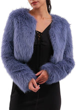 Load image into Gallery viewer, Fashion Trendy Long Sleeve Cropped Faux Fur Jacket-Plus Size Dream Girl
