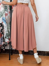 Load image into Gallery viewer, High Waist Sage Green Flare Tie Maxi Skirt-Plus Size Dream Girl
