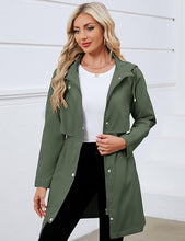 Load image into Gallery viewer, Women&#39;s Layered Hooded Trench Coat-Plus Size Dream Girl
