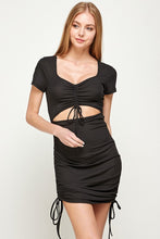 Load image into Gallery viewer, Black Short Sleeve Cut Out Bodycon Dress-Plus Size Dream Girl
