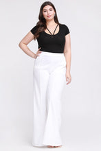 Load image into Gallery viewer, Plus Size Green Wide Leg High Waist Dress Pants-Plus Size Dream Girl
