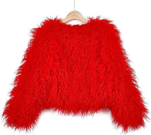 Load image into Gallery viewer, Calabasas Faux Fur Shaggy Long Sleeve Coat-Plus Size Dream Girl
