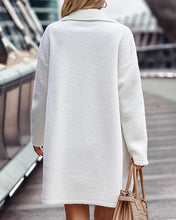 Load image into Gallery viewer, Winter Love Long Sleeve Fleece Lapel Coat-Plus Size Dream Girl
