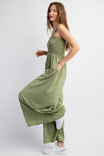 Load image into Gallery viewer, Ash Green Soft Jersey Everyday Comfortable Jumpsuit-Plus Size Dream Girl
