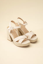 Load image into Gallery viewer, NOBLE-S Espadrille Sandal Heel-Plus Size Dream Girl

