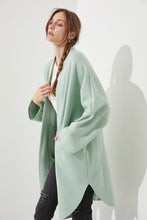 Load image into Gallery viewer, Sage Green Oversized Knit Long Sleeve Cardigan-Plus Size Dream Girl
