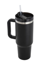 Load image into Gallery viewer, Black 40oz Vacuum-Sealed Insulated Grip Tumbler-Plus Size Dream Girl

