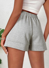 Load image into Gallery viewer, Comfort Casual Blue Drawstring Shorts w/Pockets-Plus Size Dream Girl
