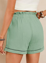 Load image into Gallery viewer, Casual Sage Green High Waist Ruffle Shorts-Plus Size Dream Girl

