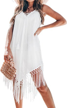 Load image into Gallery viewer, Summer Tassel Fringe Halter Dress-Plus Size Dream Girl
