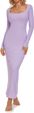 Load image into Gallery viewer, Simple Pink Long Sleeve Maxi Dress-Plus Size Dream Girl
