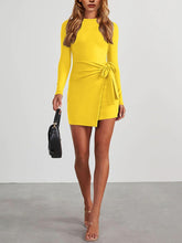 Load image into Gallery viewer, Rodeo Drive Yellow Long Sleeve Wrap Dress-Plus Size Dream Girl
