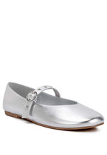 Load image into Gallery viewer, Mary Jane Black Buckle Strap Ballerina Flats-Plus Size Dream Girl

