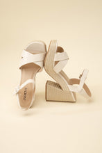 Load image into Gallery viewer, NOBLE-S Espadrille Sandal Heel-Plus Size Dream Girl
