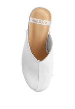 Load image into Gallery viewer, Beautiful White Recycled Leather Clogs-Plus Size Dream Girl
