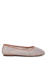 Load image into Gallery viewer, Beige Studded Rhinestone Ballerina Flats-Plus Size Dream Girl
