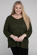 Load image into Gallery viewer, Plus Size Black Crew Neck Knit Sweater-Plus Size Dream Girl
