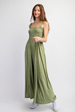 Load image into Gallery viewer, Ash Green Soft Jersey Everyday Comfortable Jumpsuit-Plus Size Dream Girl
