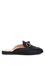 Load image into Gallery viewer, Black Embellished Raffia Slip On Mule Loafers-Plus Size Dream Girl
