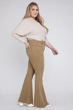 Load image into Gallery viewer, Plus Size High Rise Mustard Brown Super Flare Jeans-Plus Size Dream Girl
