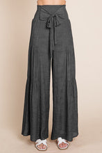 Load image into Gallery viewer, Charcoal Black Front Wide Leg Pants-Plus Size Dream Girl
