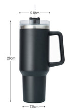 Load image into Gallery viewer, Black 40oz Vacuum-Sealed Insulated Grip Tumbler-Plus Size Dream Girl
