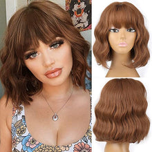 Load image into Gallery viewer, Destiny Black w/Highlight 12&quot; Short Way Bob Synthetic Hair Wig-Plus Size Dream Girl
