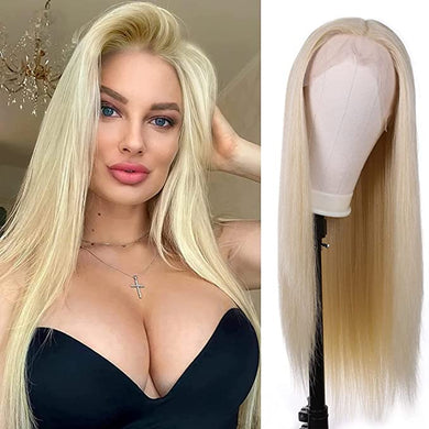 Ashley Light Blonde Long Synthetic Straight Hair Wig-Plus Size Dream Girl