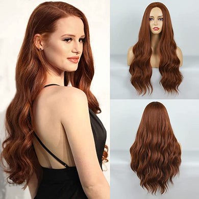 Donatella Ombre Auburn Long Synthetic Middle Part Hair Wig-Plus Size Dream Girl