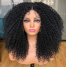 Load image into Gallery viewer, Blonde Synthetic Curly Afro 13x4 T Part Lace Front Wig-Plus Size Dream Girl
