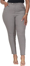 Load image into Gallery viewer, Plus Size Black &amp; White Checkered Style High Waist Legging Pants-Plus Size Dream Girl
