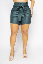 Load image into Gallery viewer, High Waisted Hunter Green Pu Leather Plus Size Pants-Plus Size Dream Girl
