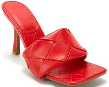 Load image into Gallery viewer, Red Square Open Toe Heeled Sandals-Plus Size Dream Girl
